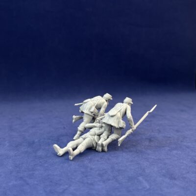 Union soldiers dragging casualty