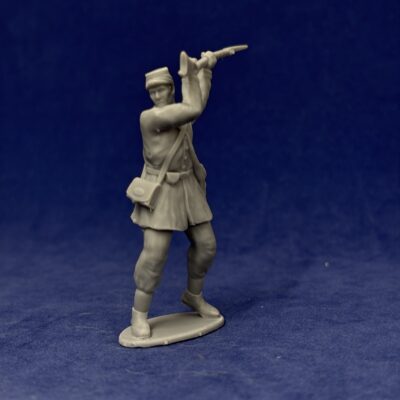 Union soldier in kepi attacking with rifle butt