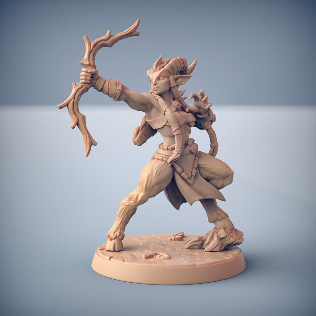 Satyr With Bow, Shooting High Ag • Speira Miniatures