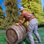 Medieval civilian rolling big barrel - NCM photo review