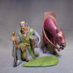 Medieval knight praying -  with horse - NCM photo review