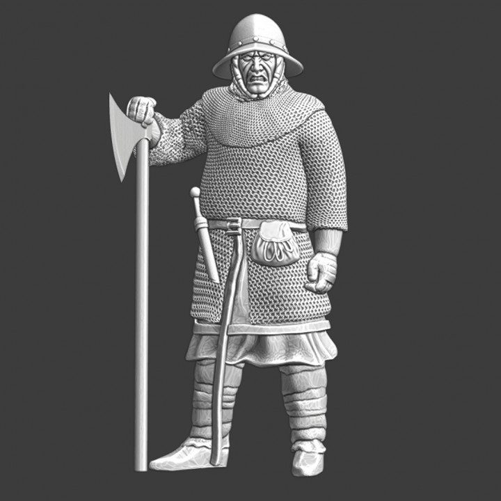 Medieval axe warrior crusader NCM