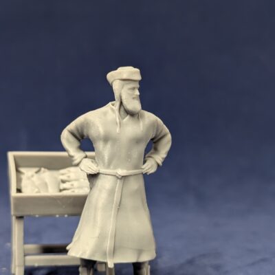 Medieval fisherman selling his catch - NCM