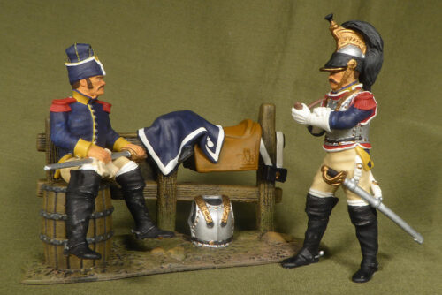 Napoleonic French Cuirassier and Carabinier camp scene photo review
