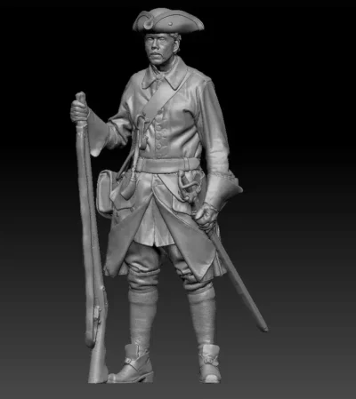 Swedish Carolean soldier later 1700s, standing