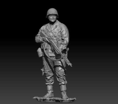 WW2 US 5th Ranger big guy standing tall