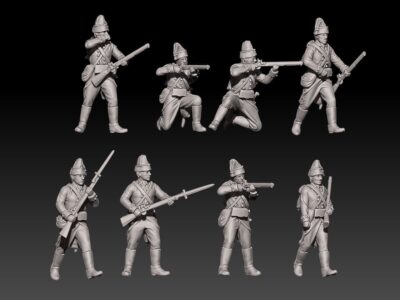 Napoleonic russian jagers 1799 in field cap set 1