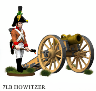 Napoleonic 7lb Howitzer gun Cannon