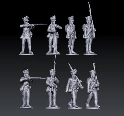 napoleonic russian musketeers 1812 set 1