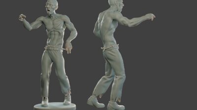 Zombie no shirt