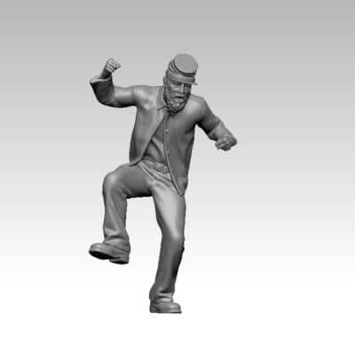 Civil war soldier dancing freely