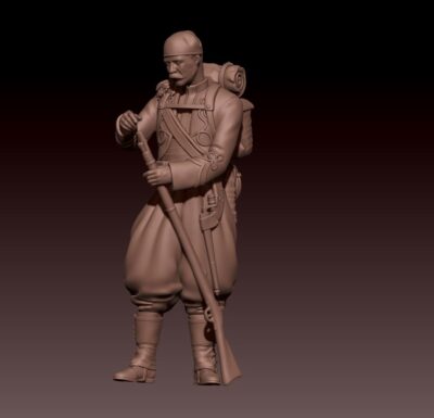 Zouave Pennsylvania Civil War Soldier standing loading