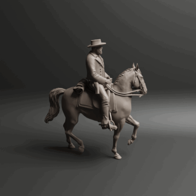 Wild West Cowboy bearded Rider