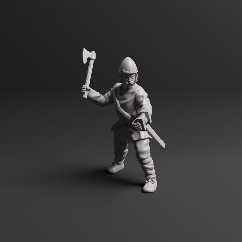 Germanic Warrior With Axe 01