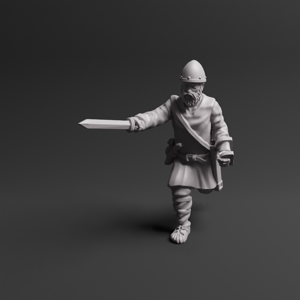 Germanic Warrior With Sword 04