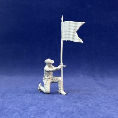 Dismounted 7th Cavalry, holding Gideon firing pistol