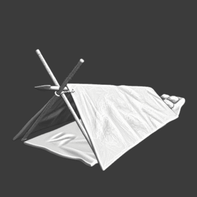Medieval simple infantry tent - camp accessory