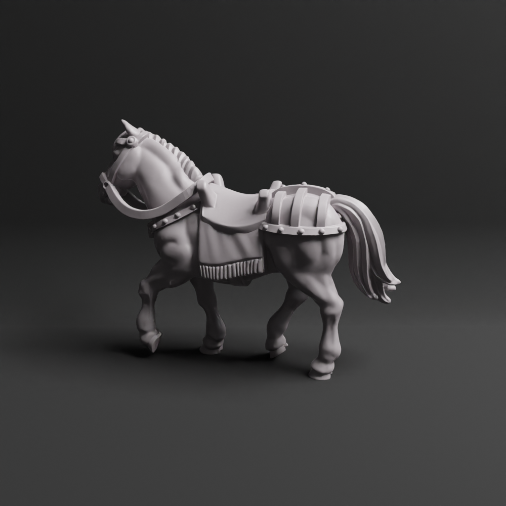 Roman Praetorian Cavalry Command Banner 01 Horse