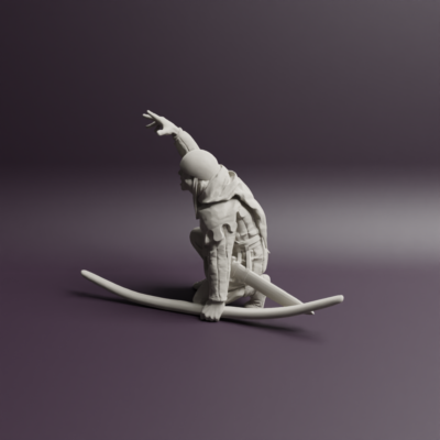 14th century Longbowman in Grass