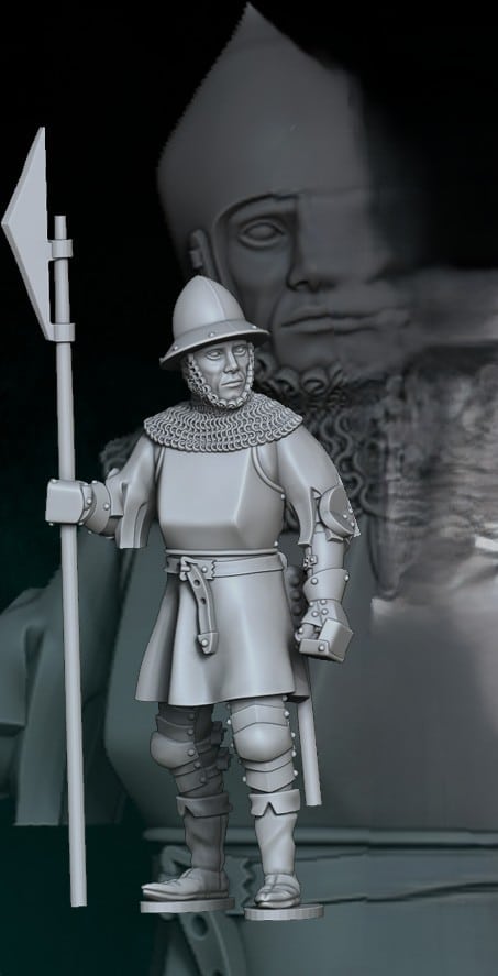 German Bohemian City Watchman Halberd 1420 v2