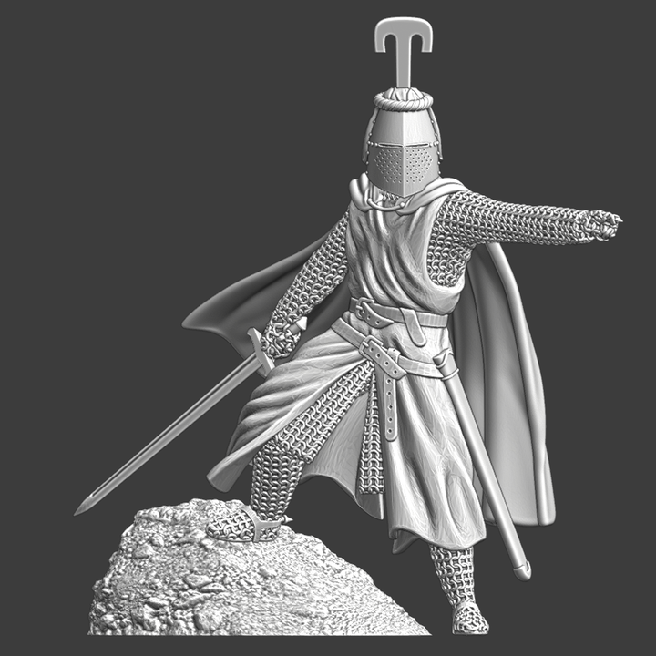 Medieval Crusader Knight Crested Helmet