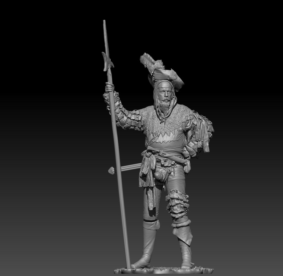 Landsknecht with halberd