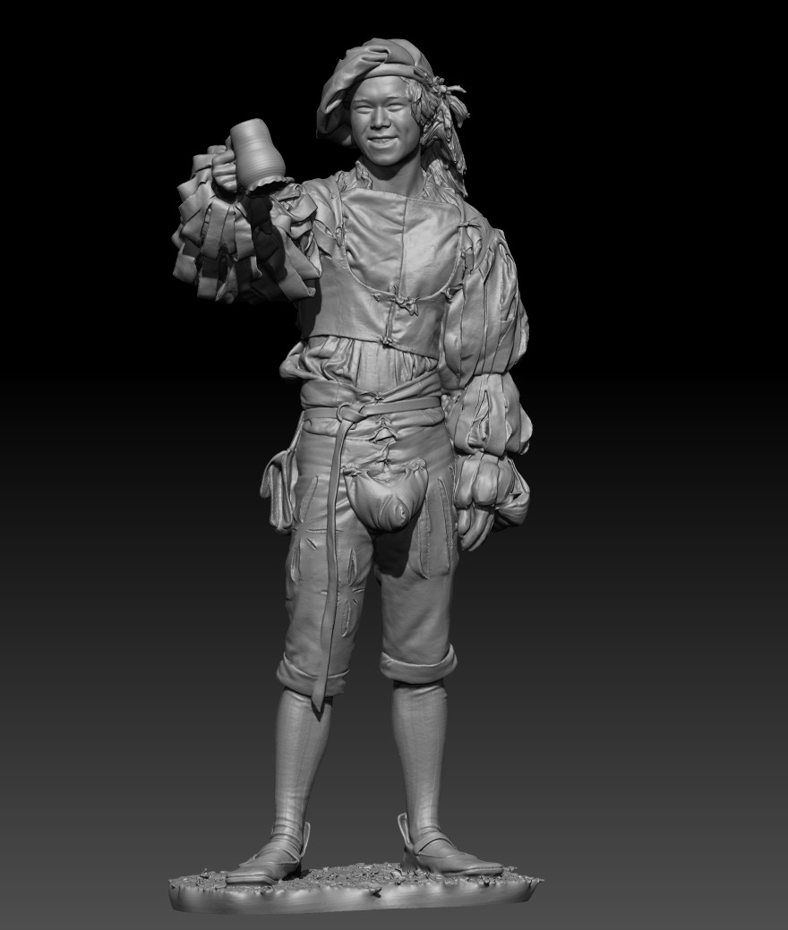 Landsknecht or 16th century young man raising cup
