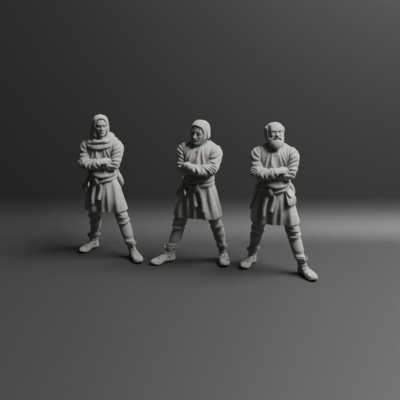 Medieval Civilian crossed arms
