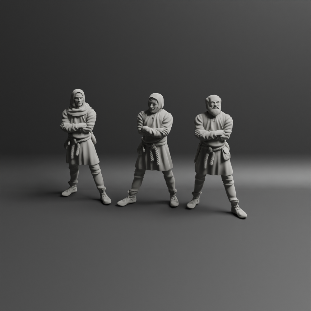 Medieval Civilian crossed arms