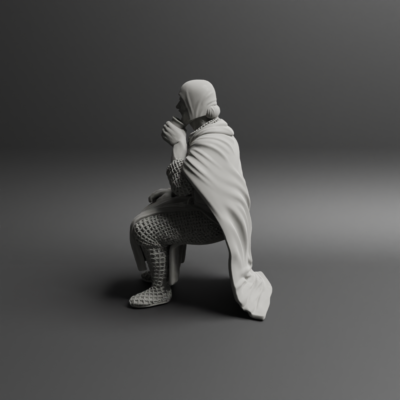 Medieval man sitting 1