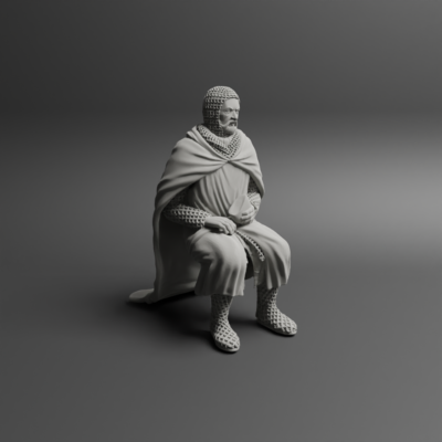 Medieval man sitting 4