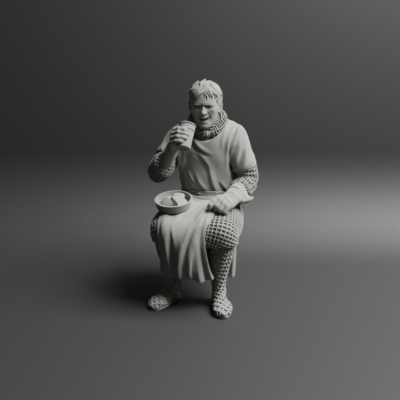 Medieval man sitting 6