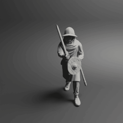 Medieval peasant levy Pose one sword NCM