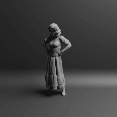 Saloon girl looking tough