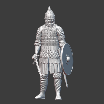 Medieval Kievan-Rus Warrior standing