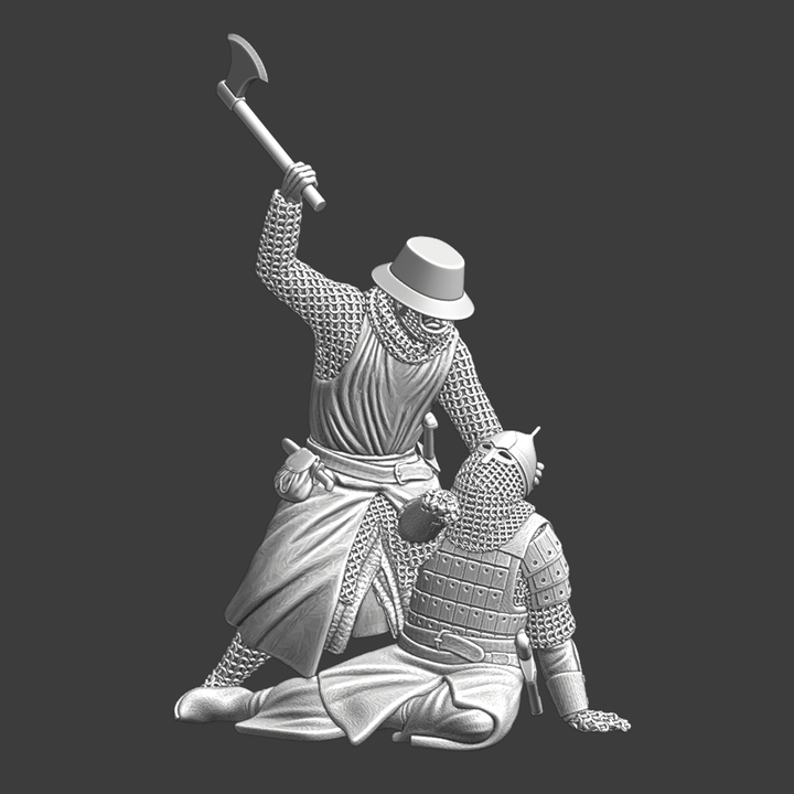 Medieval Crusader Sergeant vs Russian Warrior