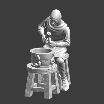 Medieval Master Mason at Work