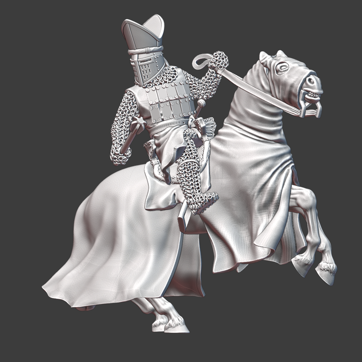 Medieval Warrior Bishop - Mounted and with mace