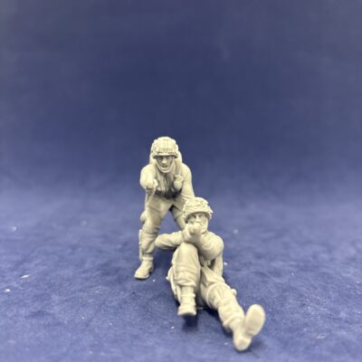 WW2 US paratroopers rescue scene