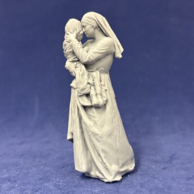Medieval mother Carrying hugging Child 15th century