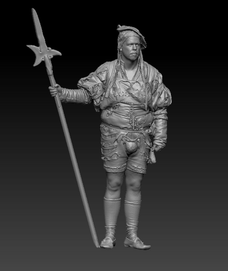 Landsknecht with halberd