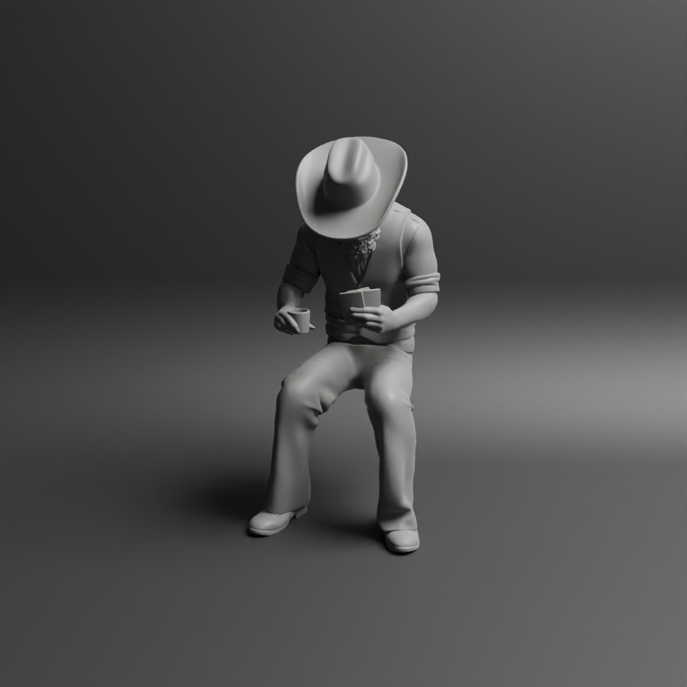 Saloon card player 4