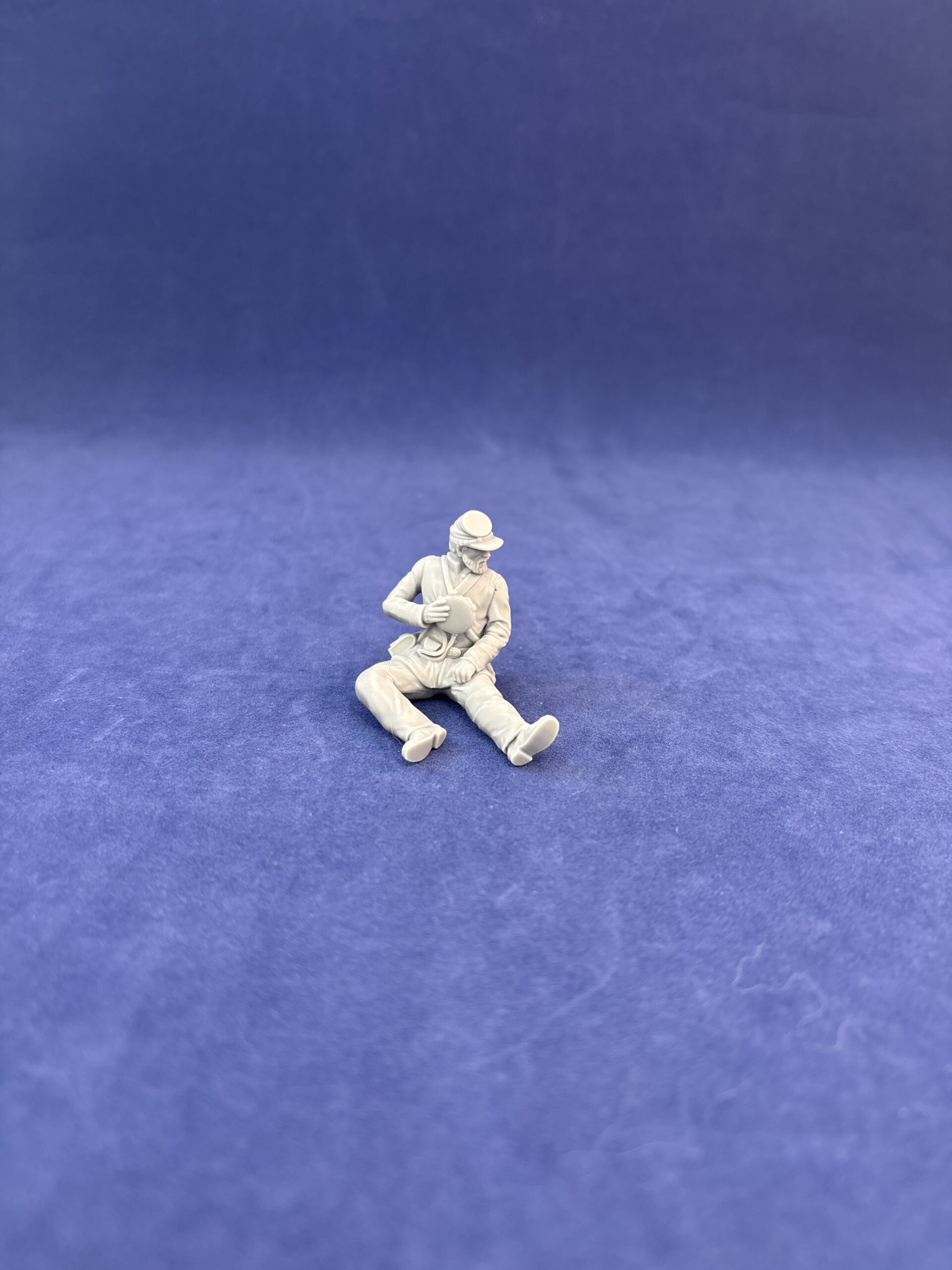 Union soldier resting, drinking water