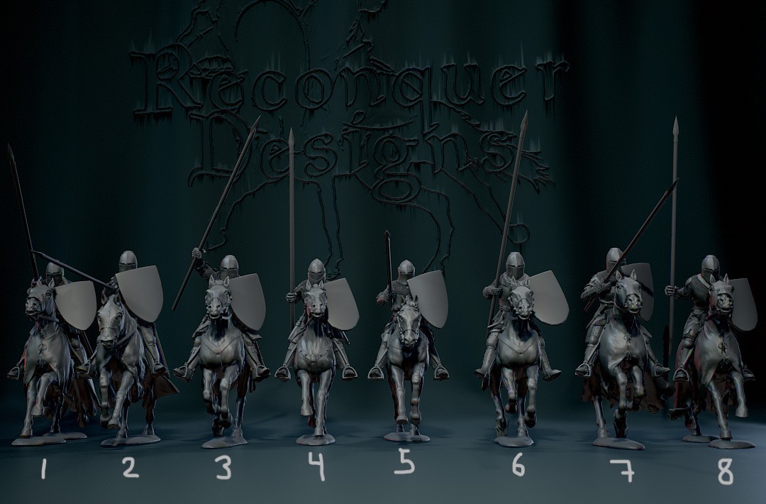Mid 14 Century Knights Charging v1
