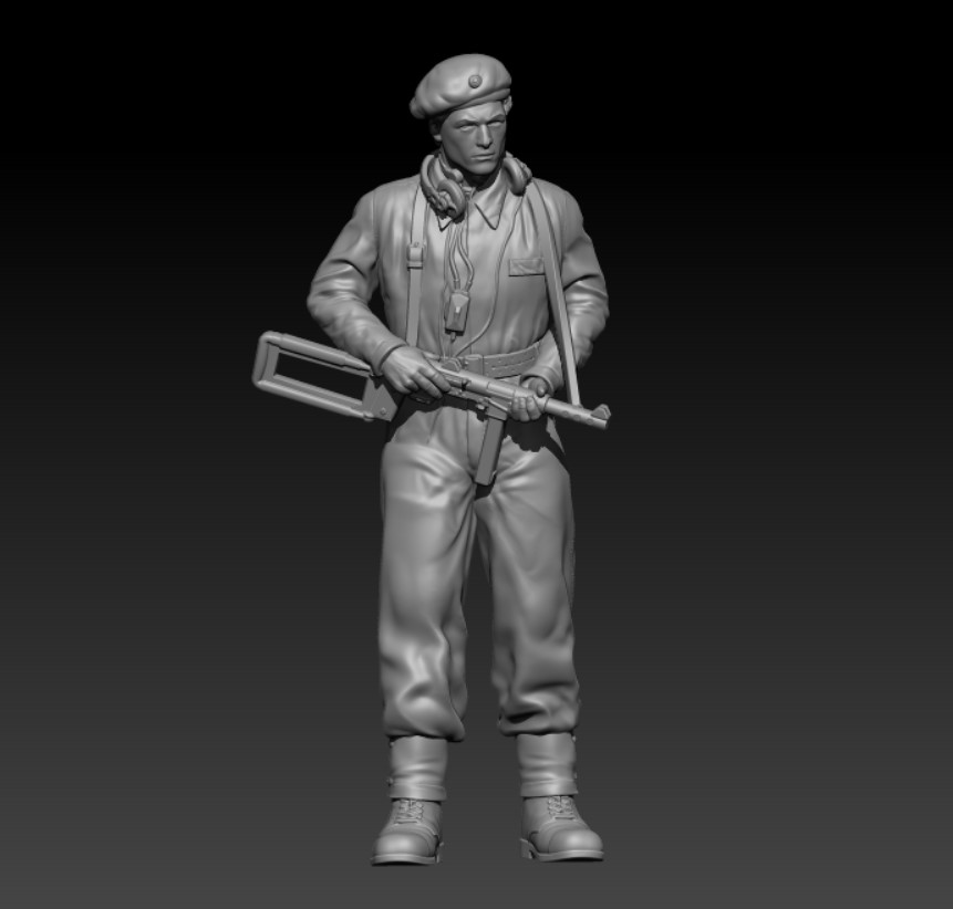 Swedish Centurion Tank Soldier 1950s V3