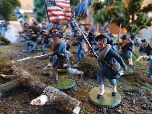 Iron Brigade civil war soldier shot stumbling photo review
