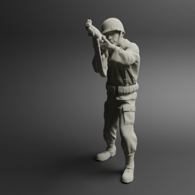American soldier ww2 Shoot Stand A14