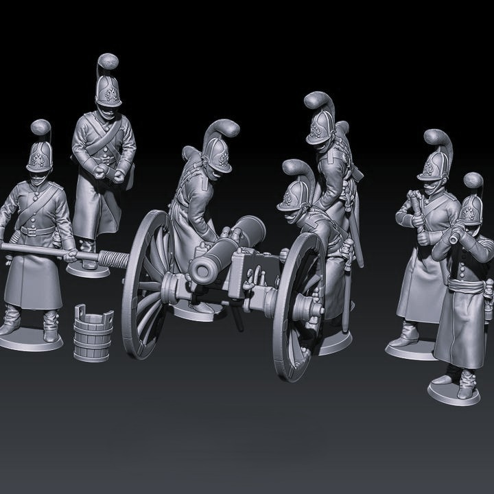 Napoleonic russian horse artillery in greatcoats 1805-07