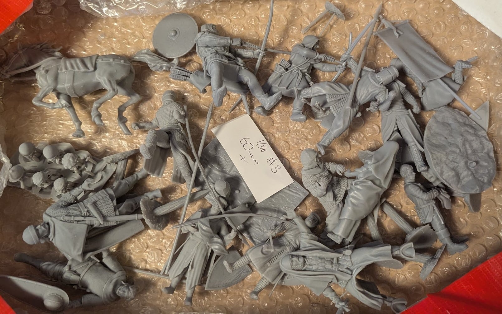 Random Box #3 broken and not, Medieval miniatures 1/30 60mm +