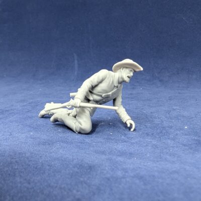 Dismounted 7th Cavalry crawling injured